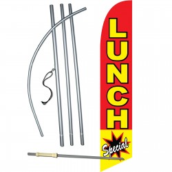 Lunch Special Red Windless Swooper Flag Bundle