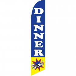 Dinner Special Blue Windless Swooper Flag