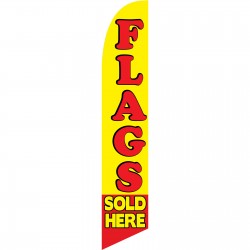 Flags Sold Here Yellow Windless Swooper Flag