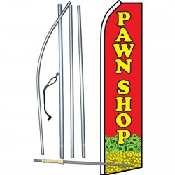 Pawn Shop Red Swooper Flag Bundle