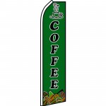 Coffee Green Swooper Flag