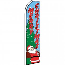 Merry Christmas Santa Swooper Flag