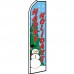 Happy Holidays Snowman Swooper Flag
