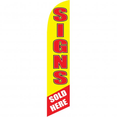 Signs Sold Here Windless Swooper Flag