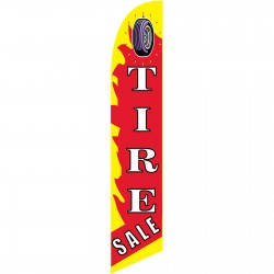 Tire Sale Flame Windless Swooper Flag