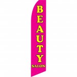 Beauty Salon Pink Yellow Swooper Flag