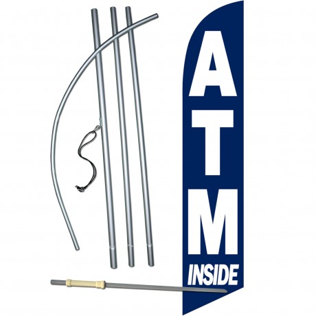 ATM Inside Extra Wide Windless Swooper Flag