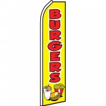 Burgers Meal Yellow Swooper Flag