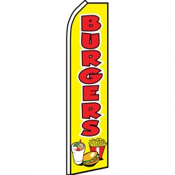 Burgers Meal Yellow Swooper Flag