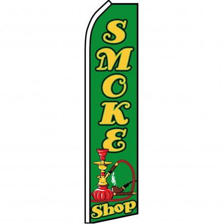 Smoke Shop Green Swooper Flag