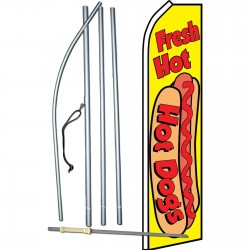 Fresh Hot Dogs Yellow Swooper Flag Bundle