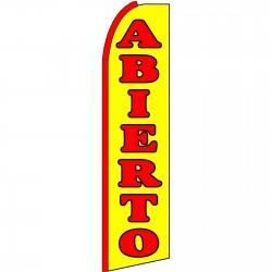 Abierto(Open) Extra Wide Swooper Flag