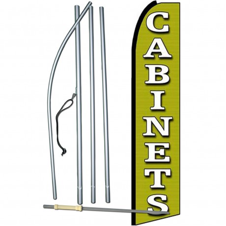 Cabinets Green Extra Wide Swooper Flag Bundle
