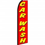 Car Wash Red Yellow Extra Wide Swooper Flag