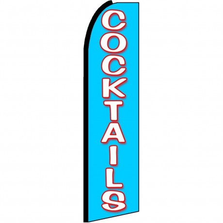 Cocktails Extra Wide Swooper Flag