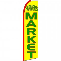 Farmers Market Yellow Extra Wide Swooper Flag