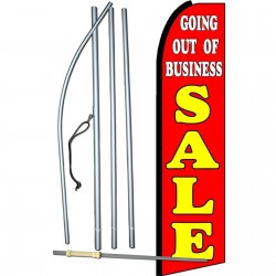 Going Out Of Business Sale Extra Wide Swooper Flag Bundle