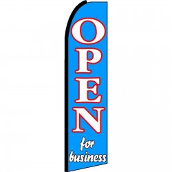 Open For Business Extra Wide Swooper Flag