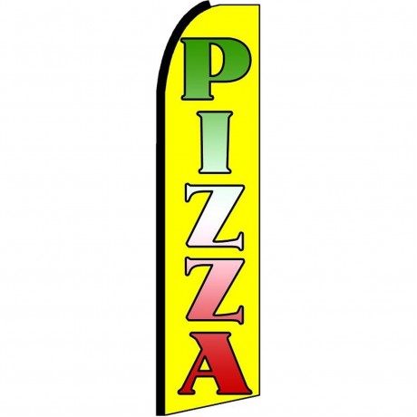 Pizza Extra Wide Swooper Flag