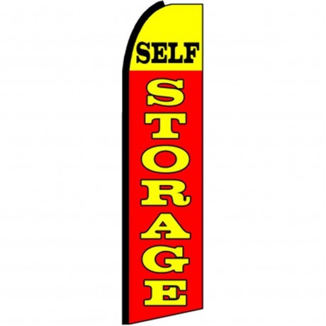 Self Storage Red Yellow Extra Wide Swooper Flag