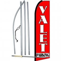 Valet Parking Extra Wide Swooper Flag Bundle