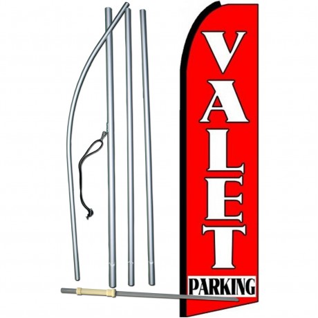 Valet Parking Extra Wide Swooper Flag Bundle