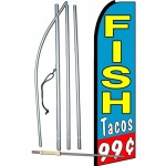 Fish Tacos .99 Cents Extra Wide Swooper Flag Bundle