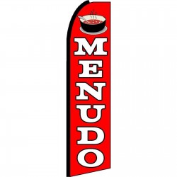 Menudo(Soup) Red Extra Wide Swooper Flag
