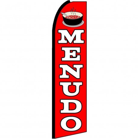 Menudo(Soup) Red Extra Wide Swooper Flag