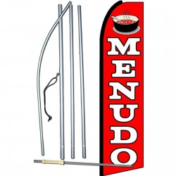 Menudo (Soup) Red Extra Wide Swooper Flag Bundle