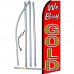 We Buy Gold Red Extra Wide Swooper Flag Bundle