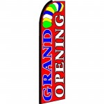 Grand Opening Red Extra Wide Swooper Flag