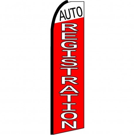 Auto Registration Extra Wide Swooper Flag