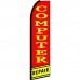 Computer Repair Red Yellow Extra Wide Swooper Flag