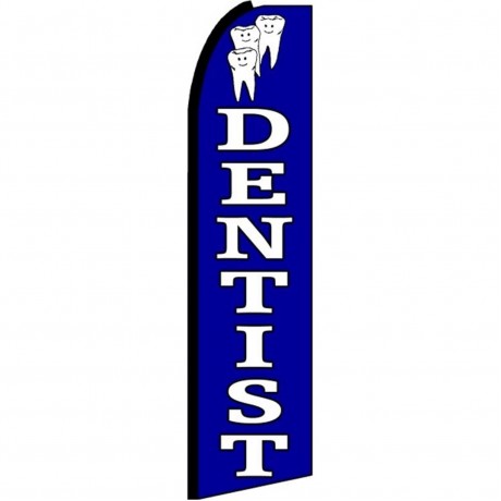Dentist Dark Blue Extra Wide Swooper Flag
