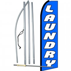 Laundry Blue Extra Wide Swooper Flag Bundle