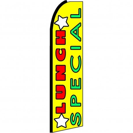 Lunch Special Yellow Extra Wide Swooper Flag