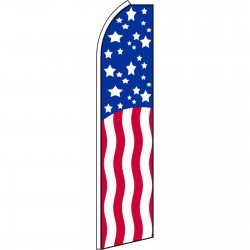 USA Stars & Stripes Extra Wide Swooper Flag