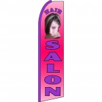 Hair Salon Pink Extra Wide Swooper Flag