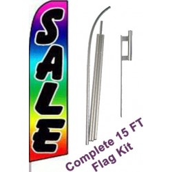 Sale Multi Color Extra Wide Swooper Flag Bundle