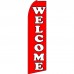 Welcome Red Extra Wide Swooper Flag