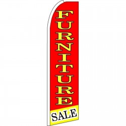 Furniture Sale Red Yellow Extra Wide Swooper Flag