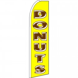 Donuts Yellow Extra Wide Swooper Flag
