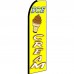Ice Cream Yellow Extra Wide Swooper Flag