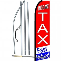 Income Tax Fast Refund Extra Wide Swooper Flag Bundle