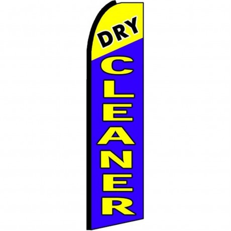 Dry Cleaner Blue Extra Wide Swooper Flag