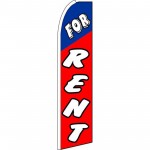 For Rent Red Extra Wide Swooper Flag