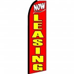 Now Leasing Red Extra Wide Swooper Flag