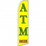 ATM Inside Yellow Extra Wide Swooper Flag