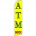 ATM Inside Yellow Extra Wide Swooper Flag